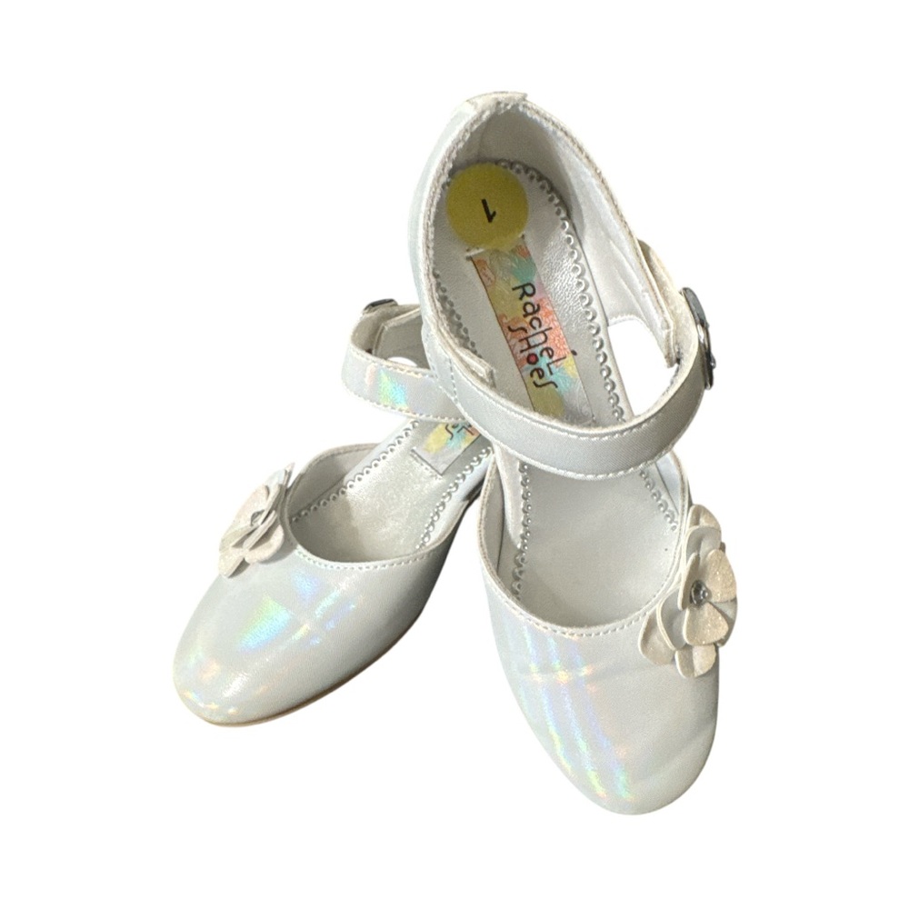 Rachel Kids Iridescent White Dress Shoes size 1